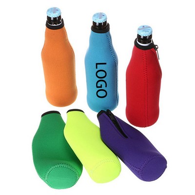 Neoprene Insulated Sleeve Beer Cover with Zipper