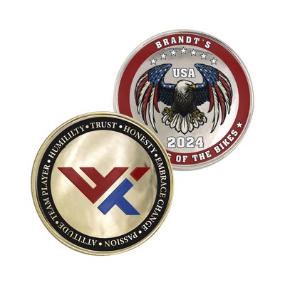 Challenge Coin Coin Edge w/3D Texture Print (2")