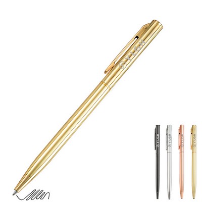 Smooth Slim Metal Pen With Clip