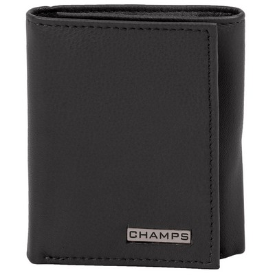 Champs Luggage Black Label Tri-Fold Wallet Size 3.5"X4.25"