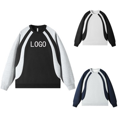 Loose Round Neck Long Sleeved Hoodie