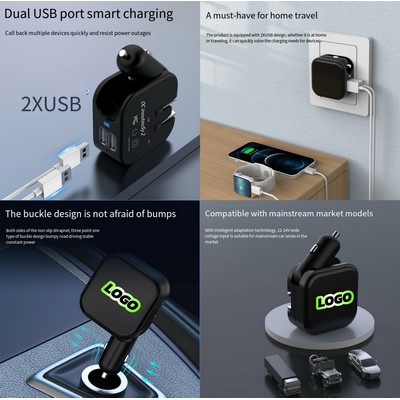 Usb Wall Car Charger Combination