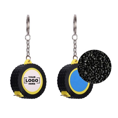 Keychain with Measuring Tape