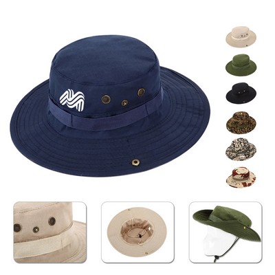 Wide Brim Cotton Adjustable Bucket Hats Caps