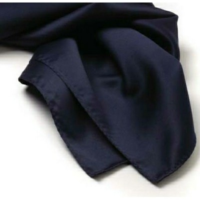 Navy Blue Silk Scarf - 8"x45"