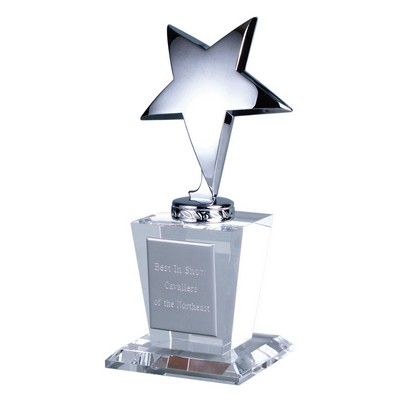 Silver Star Glass Trophy