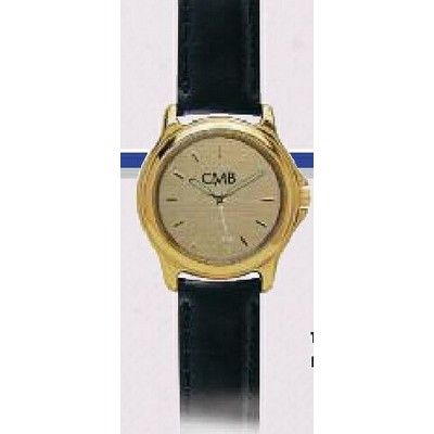 Tahoe Series Gold Strap Watch w/ Padded Leather Band