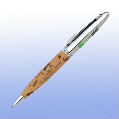 Chrome Cork Ballpoint Pen (Screened)