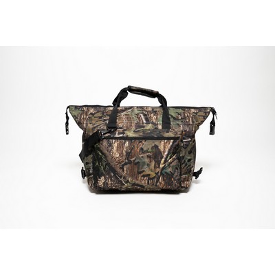 6 Pack Camouflage Polyester Cooler w/ Removable Liner - 6 Pack (13"x7"x6")