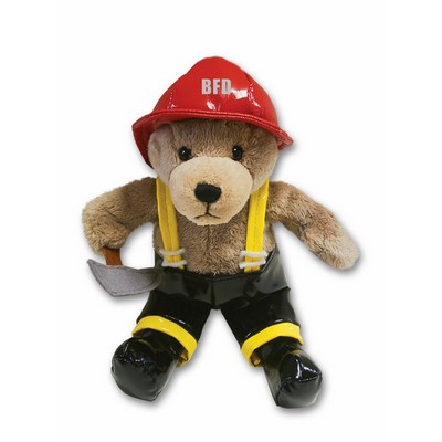 Custom Plush Fire Awareness Bear w/ Accessories