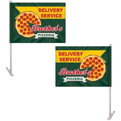 11.5" x 15" Double Sided Digitally Printed Custom Car Flag