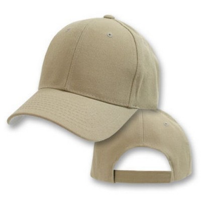 Big Size Khaki Structured Adjustable Cap 2XL - 4XL