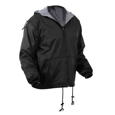 Reversible Fleece-Lined Nylon Jacket w/Hood (S to XL)