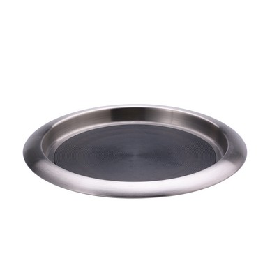 11'' Non-Slip Stainless Steel Round Silicone Serving Tray