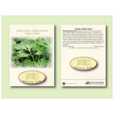 Parsley 'Italian Giant' Herb Seed Packet (3.25" x 4.5")