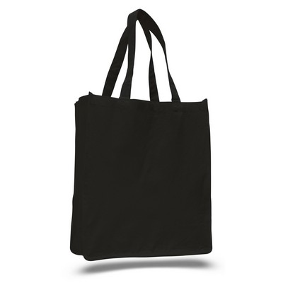 12 Oz. Colored Canvas Book Tote Bag w/ Full Gusset - Blank (14"x17"x7")