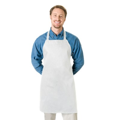 White Twill Wide Bib Butcher Apron - Blank (28"x34")