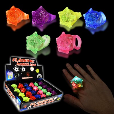 Star LED Jelly Rings Set