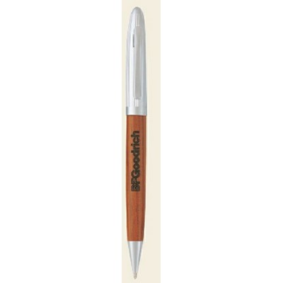 Silvergrove Rosewood Ballpoint Pen w/ Satin Silver Accent