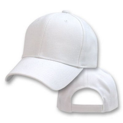 Big Size White Structured Adjustable Cap 2XL - 4XL