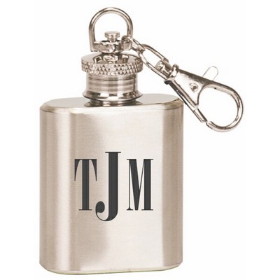 1 Oz. Stainless Steel Flask Key Chain