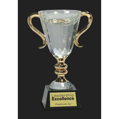 Victorious! L Crystal Cup Trophy Award L - 8 1/2'' H