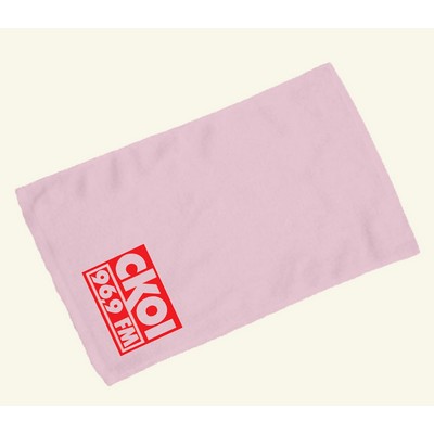 Velour Deluxe Golf Towel Hemmed 16" X 25"- Light Pink (Imprinted)