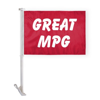 Great MPG Premium Car Flags 10.5x15 inch