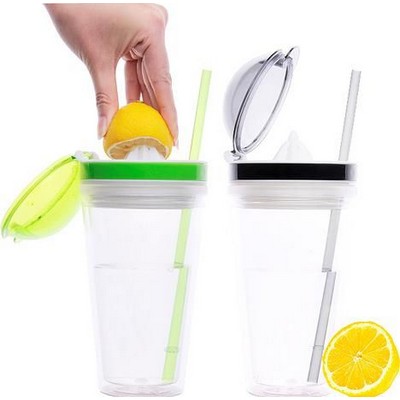 16 Oz. Cup w/Fruit Squeezer Lid