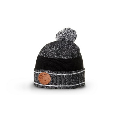 Heathered Pom Beanie w/Cuff