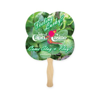 Clover Shape Sandwich Hand Fan