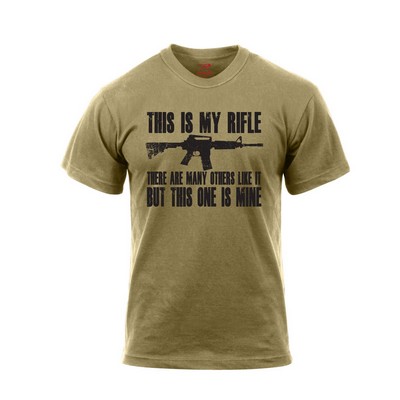 Coyote Brown "This is My Rifle" T-Shirts (S to XL)