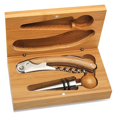 Bamboo Wine Tool Gift Set - 2 Piece