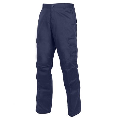 Navy Blue Relaxed Fit Zipper Fly Tactical B.D.U. Pants (3XL)