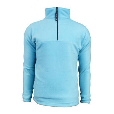 Youth Polyester Anti Pill Fleece Half Zip Fleece Jacket