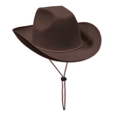 Brown Felt Cowboy Hat