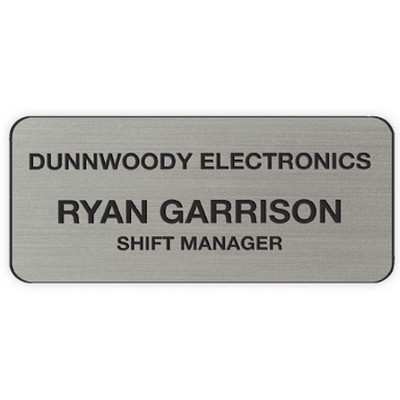 Engraved Plastic Name Badge - 3" x 1½"