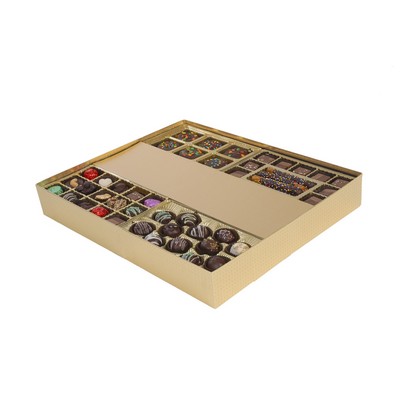 Gold Diamond Foil Collection Candy Box (16 1/4"x15 3/4"x2 7/16")