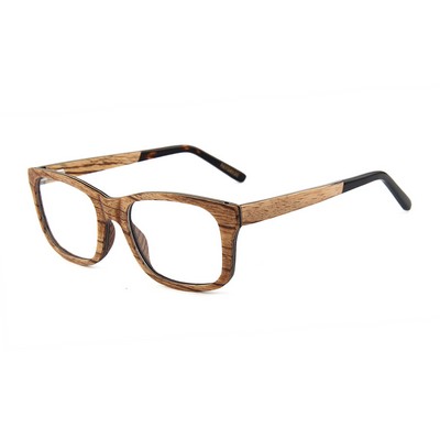 Zebra Wood Prescription Eyeglasses/Sunglasses