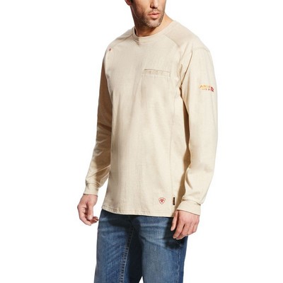 FR Air Crew Long Sleeve Sand Heather Shirt