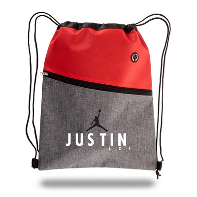 Two-Tone Drawstring Cinch Bag - 1 color (13" x 16.5")