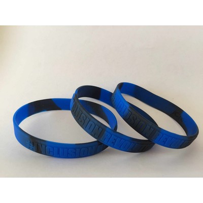 1/2 Inch Swirl Embossed Silicone Wristbands