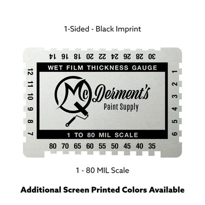 1-80 Mils/25-2032 Microns Metalphoto® Wet Film Gauge