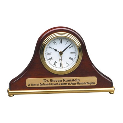 Rosewood Piano Finish Mantel Clock, 7-1/2" x 4-1/2"