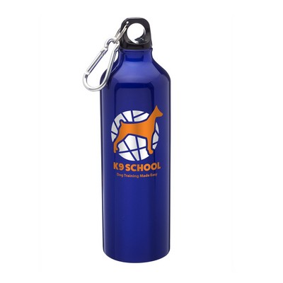 24 oz. Tag-a-Long Aluminum Water Bottle (1 Color Imprint)