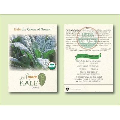 Organic Kale Seed Packet (3.25" x 4.5")