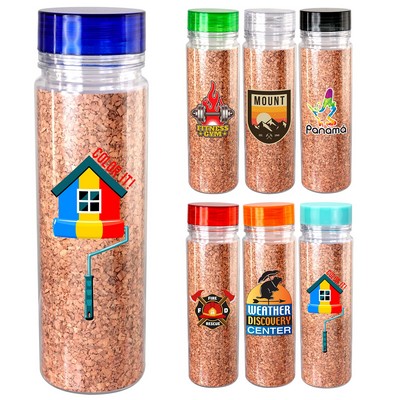 Clear View 18 oz. Full Color Cork Pattern Bottle