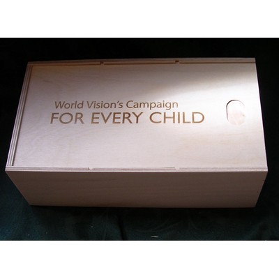 Wooden Box with Sliding Lid - 3" x 3" x 1" ID - Custom engraving - Birch