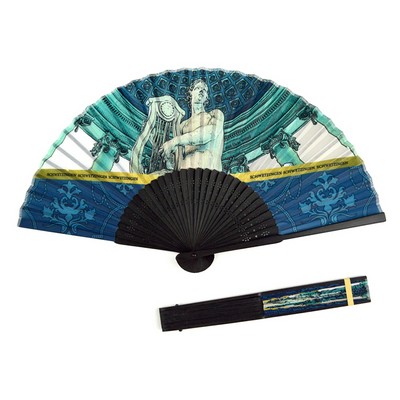 Full Color Fabric Folding Fan 9"