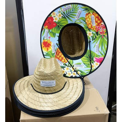 Child's Straw Hat Woven Lifeguard-Style Hat